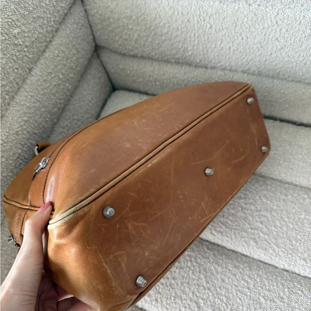 Leather Briefcase Bag in Brown